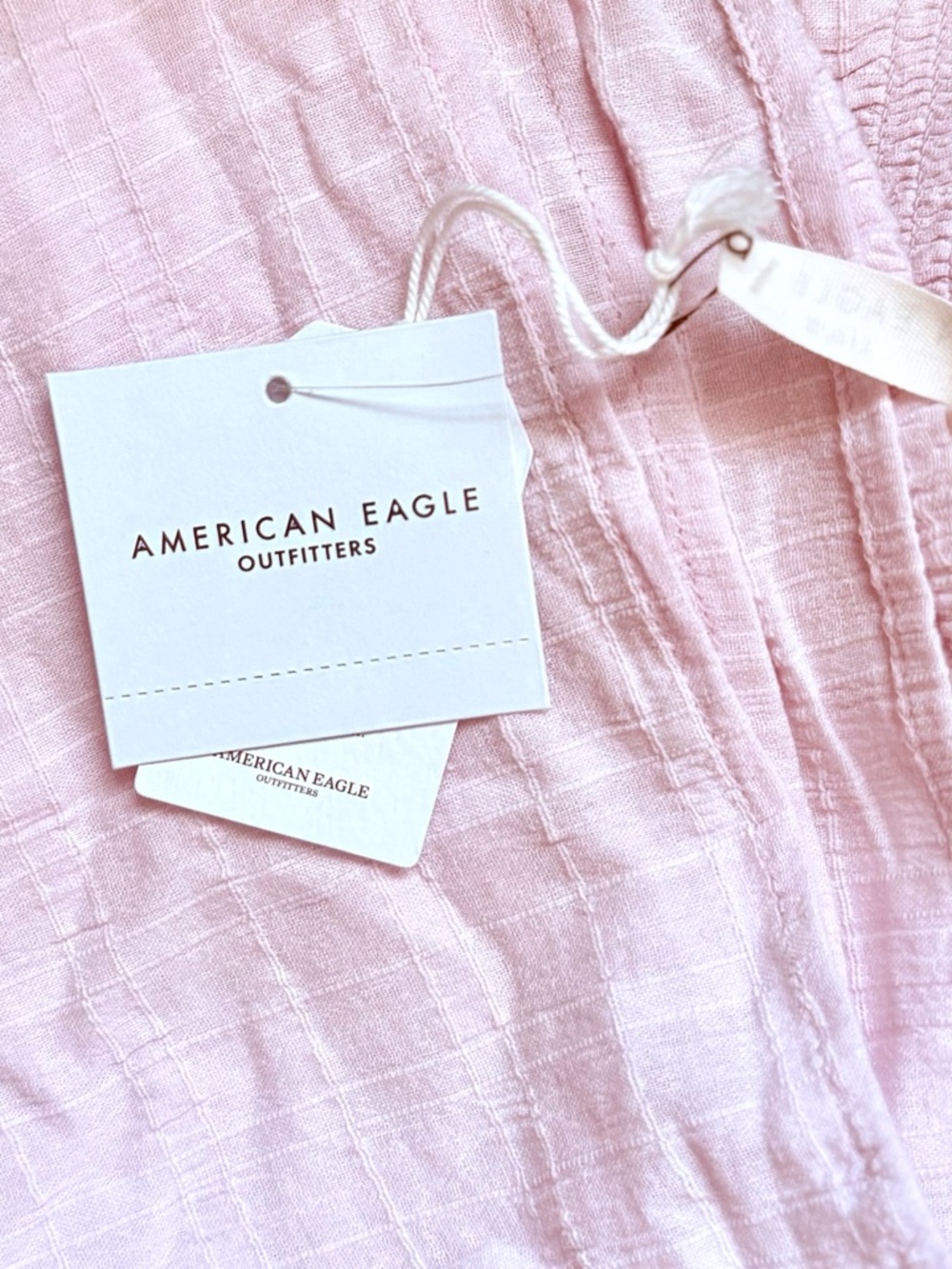 American Eagle High-Waisted Smocked Maxi Skirt— Pastel Pink - Picture 4 of 7